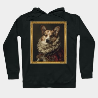 Royal Regalia: Corgi Princess Portrait (Framed) Hoodie